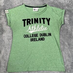 Women's Trinity College Dublin 1592 T Shirt Official Product SZ M Green Felt